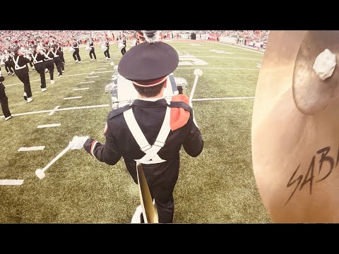 [4K] Ohio State Marching Band Pregame against Ohio University - Cymbal POV