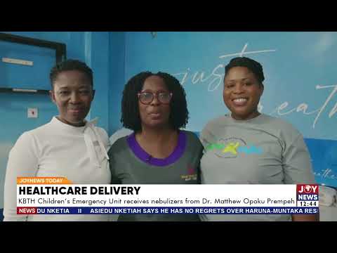 Healthcare Delivery: KBTH Children's Emergency Unit receives nebulizers from Dr Opoku Prempeh