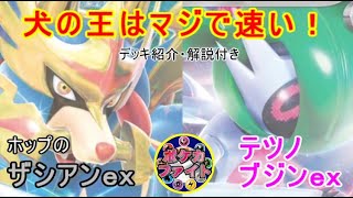 【ポケカ対戦】ブジン型ホップのザシアンex  VS  ボム型ドラパルトｅｘ　犬の王は速いマジで速い！　セアリ＆ミント