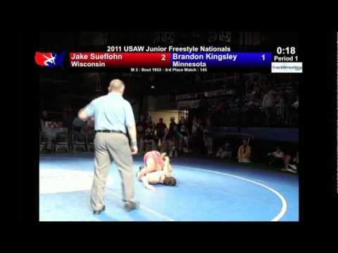 Junior Freestyle 3rd 145 - Jake Sueflohn (WI) vs. Brandon Kingsley (MN)