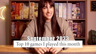 Top 10 games I played in September! | Monthly Board Game Wrap Up