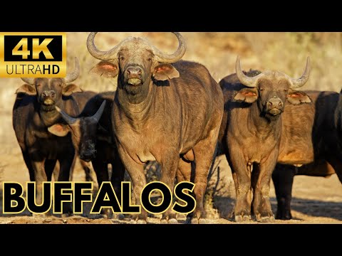 buffalo | african buffalo | wild animals | relexation | 4k video