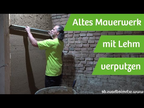Altes Mauerwerk mit Lehm verputzen