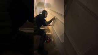 Preview of panelling stairs #diy #handmade #homerenovation #insidedoor #painter ￼.
