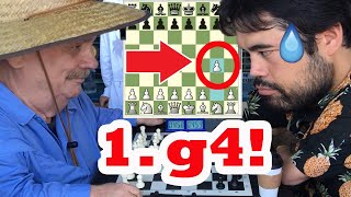 GM Hikaru Stunned At Famous Master&#39;s 1.g4 Grob Opening! FM Mark The Duck vs GM Hikaru