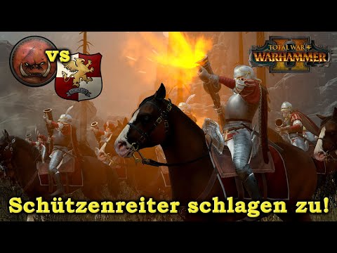 Grünhäute gegen Schützenreiter des Imperiums - Total War: Warhammer 2 Mutliplayer