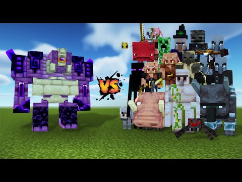 ENDER GUARDIAN VS X100 ALL MOBS!!! | Minecraft mob battle