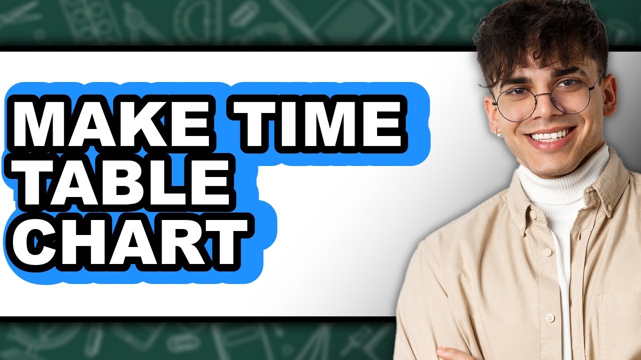 How To Make Time Table Chart (Only Way)