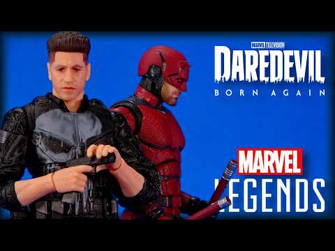 Marvel Legends Daredevil and Punisher Born Again Disney+ Overview And Custom Play Day Tweaks!