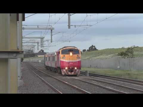 Australian Trains Very Bumpy Track at Coolaroo with V/Line A66 November 7th 2016