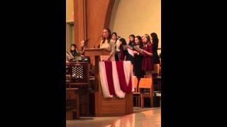 Madison Perry singing O Holy Night Christmas Eve Mass 2014