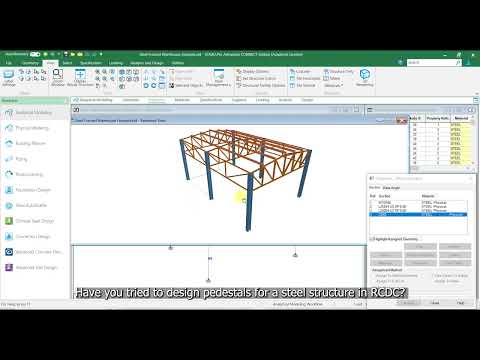 Pedestal Design for Steel structures using RCDC