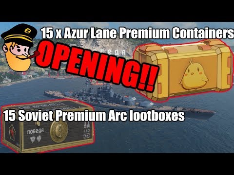 Container Opening: Soviet Premium Arc / Azur Lane Premium || World of Warships