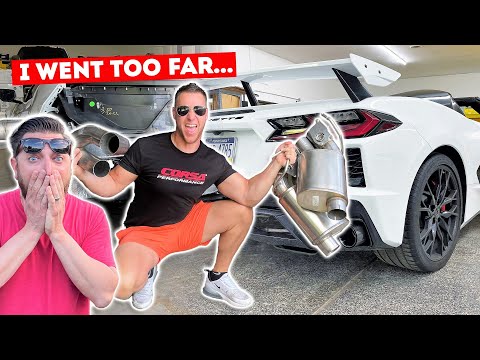 STEALING My Friend's BRAND NEW C8 Corvette and INSTALLING A CORSA EXTREME EXHAUST!!! LOL