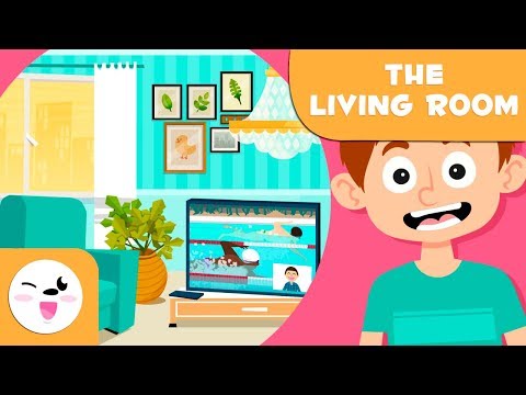 Learning the Living Room - Vocabulary for kids - New words