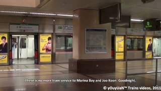 [LAST TRAINS] SMRT C751B 349-350 & C151 015-016 - Last South & Westbound Trains at Raffles Place