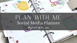 Plan with Me | Social Media Planner | August 16-22, 2021