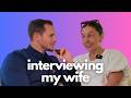 husband interviews wife