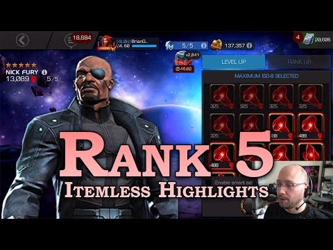 Nick Fury Rank Up + Itemless Highlights | Marvel Contest of Champions