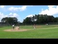 Jack Boehm dives and makes double play from mound - 2015 Legion District Tournament Championship Game