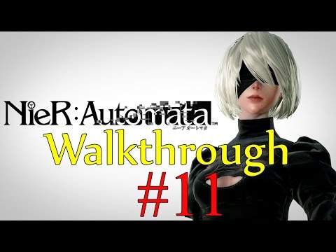 NieR Automata - Walkthrough Part 11 [Hard Mode] - Colossus Boss + Sidequests