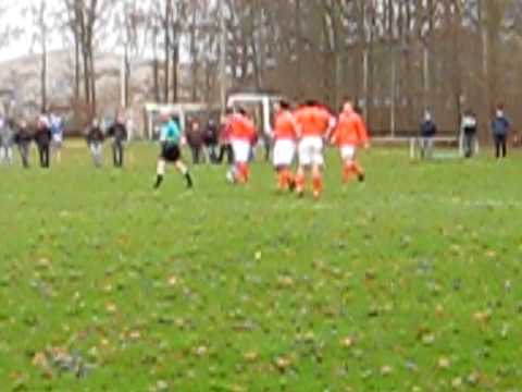 Benutte strafschop Espel tegen Oudega (12-12-09)