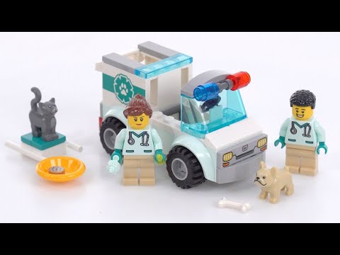 LEGO City Vet Van Rescue 60382 review! Puppy, kitten, 2x figs, side bits, $10? Yes.
