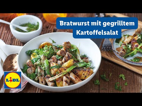 Bratwurst mit gegrilltem Kartoffelsalat | Einfach | Lidl Kochen
