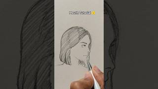 How to draw Mouth in side face| Easy Tutorial