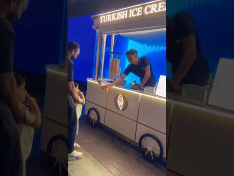 "Hamdan is in Dubai and has gone to eat Turkish ice cream😋."#dubai #turkishicecream #shortsfeed