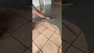 How to epoxy over tile floor #tiles #epoxy #shorts