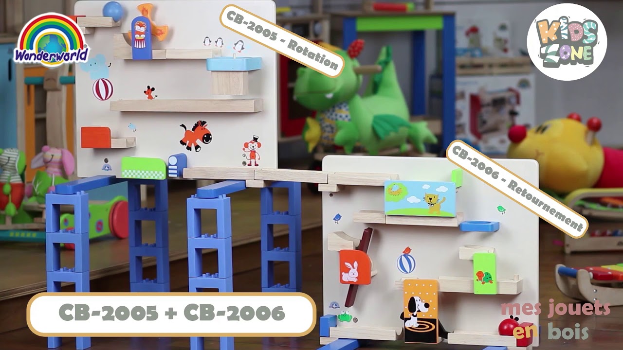 Pack mon premier circuit à billes en bois - Rotation et Retournement