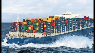 Biggest Container Ships In Storm! Huge Rogue Waves