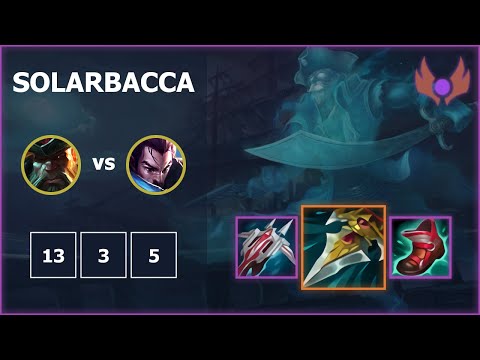 [ solarbacca ] Gangplank MID vs Yasuo | NA MASTER | LOL Season 2022