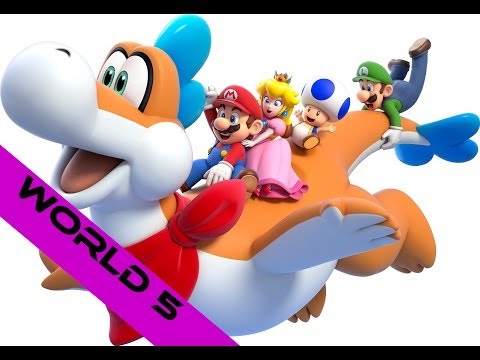 Super Mario 3D World |- World 5 -| (100%) All Green Stars & Stamps!