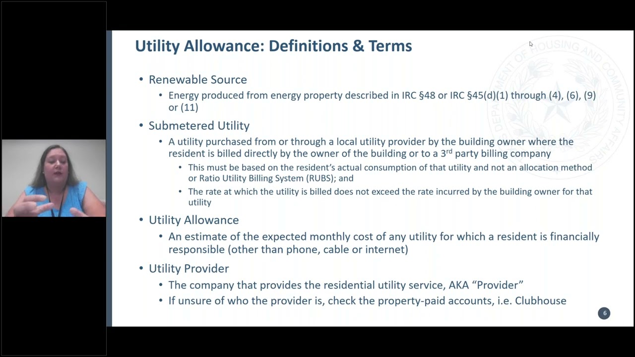 Utility Allowance Training - July 6, 2023