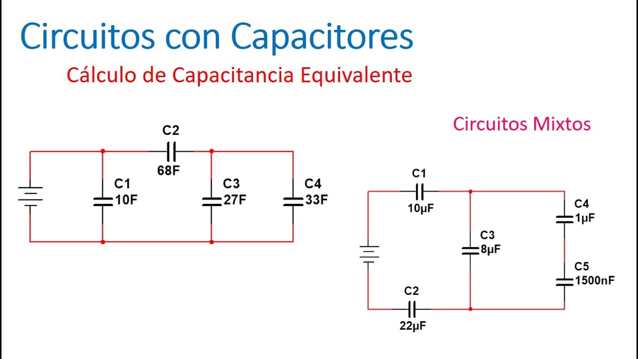Física 4 - Circuitos Mixtos Básicos con Capacitores