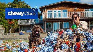 Chewy Claus Surprises Dog with Thousands of Toys
