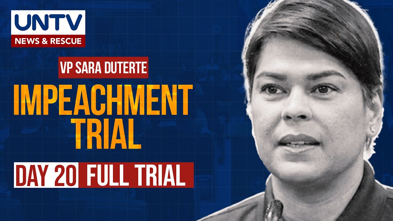FULL TRIAL: Impeachment Trial of Vice President Sara Duterte, Day 20 – September 01, 2026