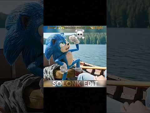 Sonic vs Pinocchio water fight 🥶|Sonic the hedgehog| sonic 2#shorts #sonic #sonicshorts