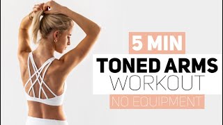 5 MINUTES TONED ARMS WORKOUT  no equipment  Caro D