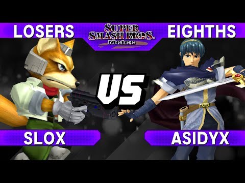 Smash Melee - Slox (Fox) vs Asidyx (Marth) - Major Flavor Losers Eighths