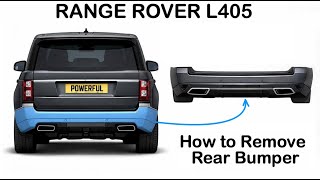 How to remove the rear bumper on Range Rover L405 2013