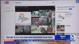 YouTube ads will now play even when your video is paused