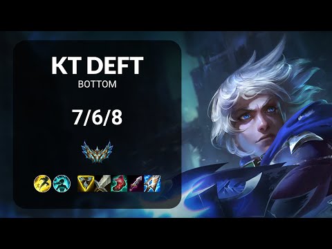 KT Deft Ezreal vs Miss Fortune BOTTOM - KR CHALLENGER Patch 14.15