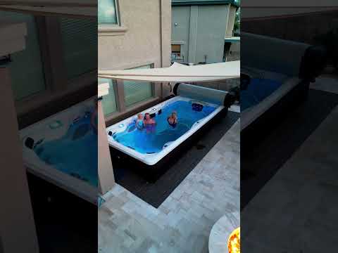 Create your dream backyard with a Master Spas swim spa #masterspas #swimspas