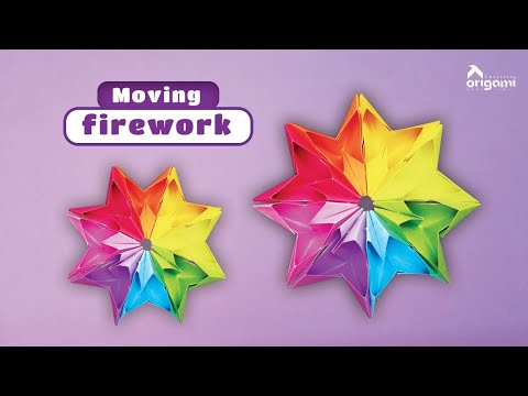 origami fireworks - how to make paper moving fireworks