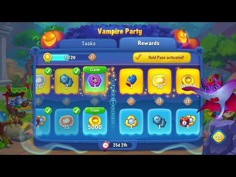 @Fishdom Atlantis Cup Stage 14. Vampire Party Level 10 Unlocked.