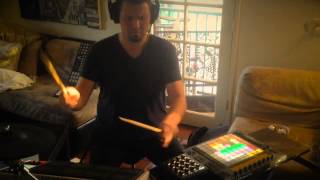 Midi Fighter 3D Ableton Push and Roland SPD-30 - Live Drumming DJ/Controllerism from Nigel Sifantus