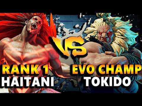 SFV - Evo Champ Tokido ( Akuma ) Vs Rank 1 Haitani ( Necalli )| Epic Ranked Showdown - SF5